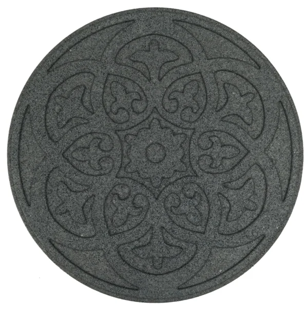 Round Reversible Stepping Stone Scroll Grey