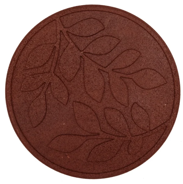 Round Reversible Stepping Stone Leaves Terra Cotta