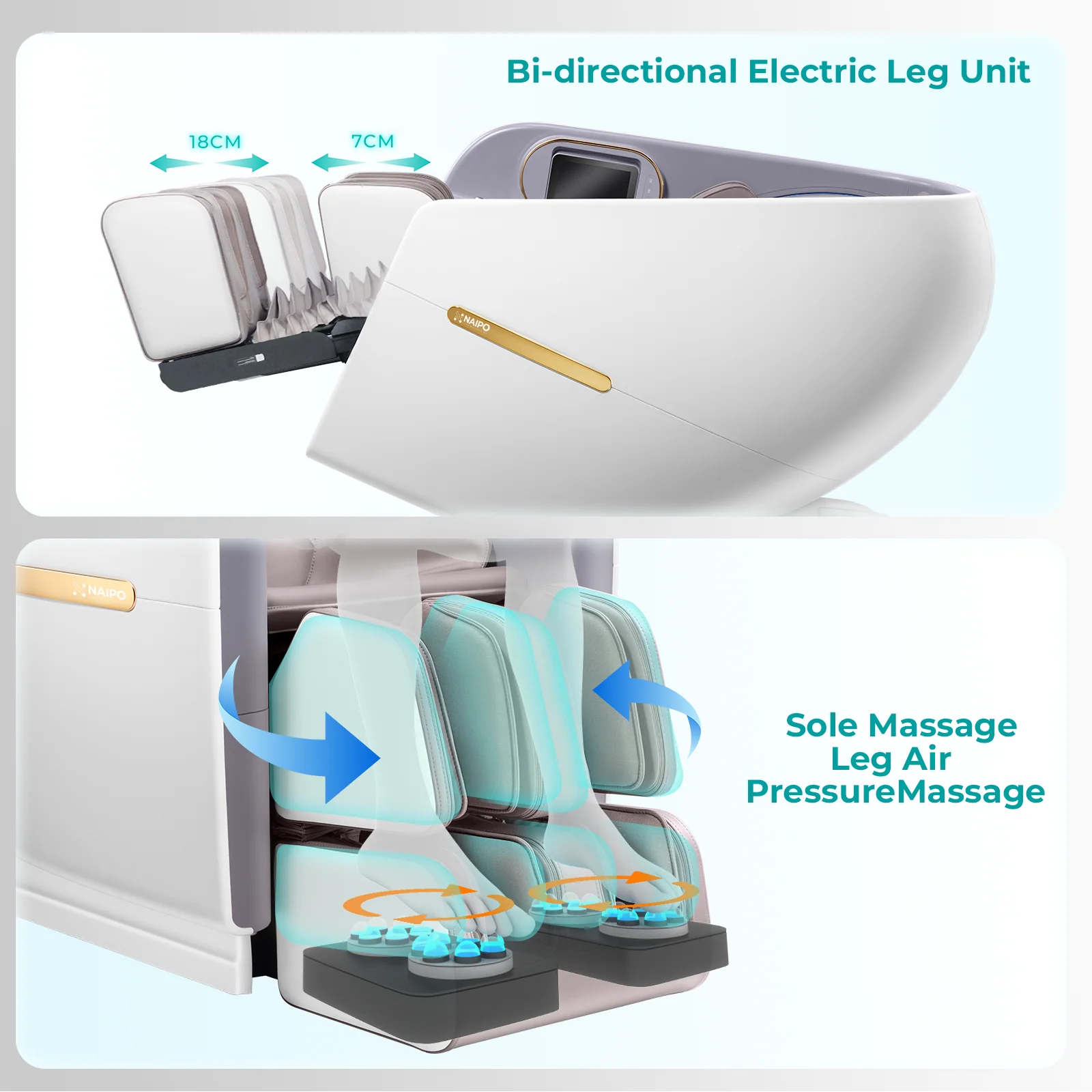 NAIPO SkySuite 4D Luxury Massage Chair, Premium Lounge Cabin Chair - Image 6