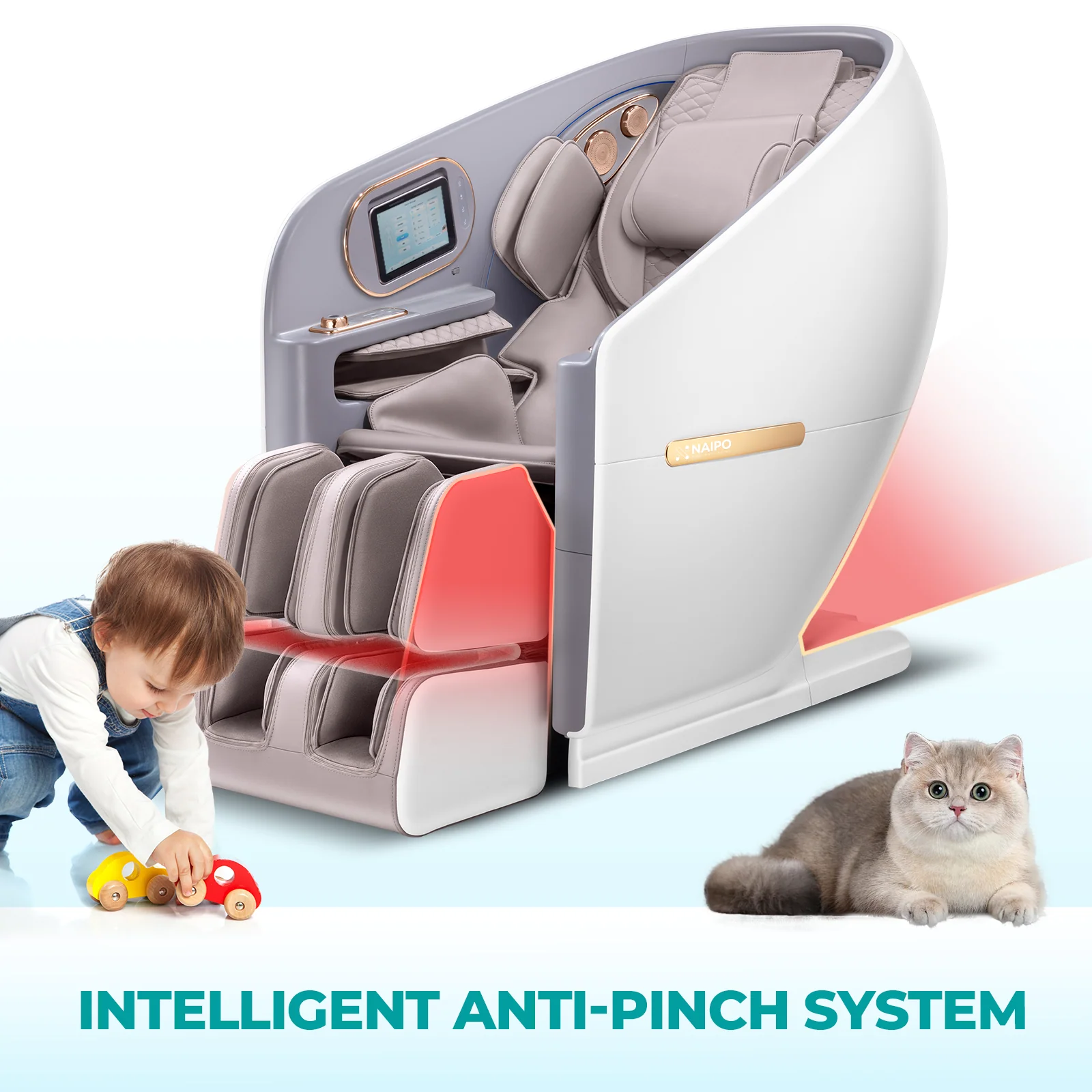 NAIPO SkySuite 4D Luxury Massage Chair, Premium Lounge Cabin Chair - Image 3