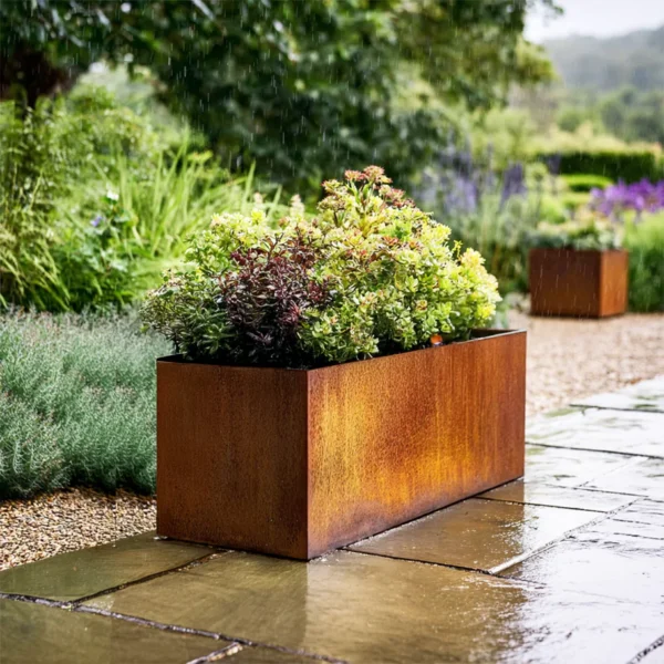 Corten Steel Trough Planter Pre-Rusted 80cm x 30cm