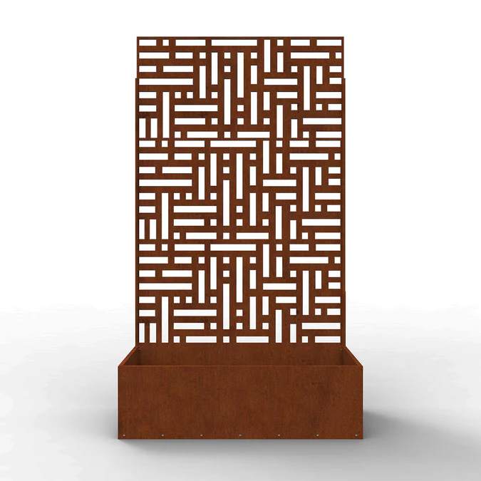 Metal Outdoor Privacy Screen with Plant Pot - 90cm x 180cm - Image 13