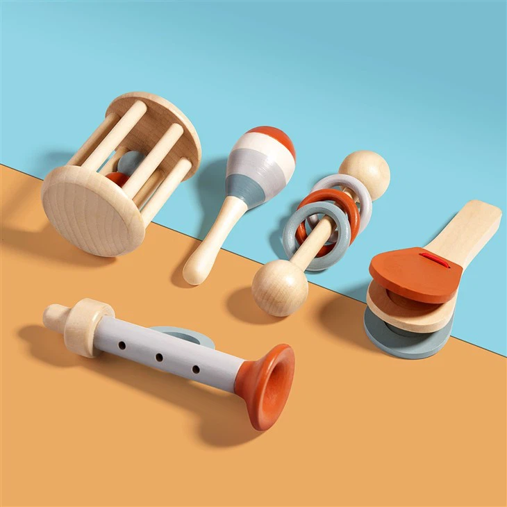 Early Wooden Musical Instrument Toy - Image 3