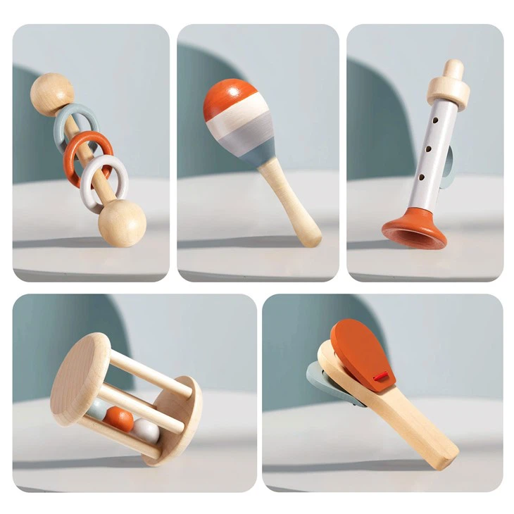 Early Wooden Musical Instrument Toy - Image 4