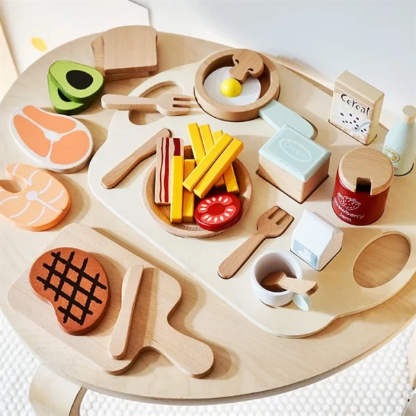 Wooden Kitchen Utensil Playset