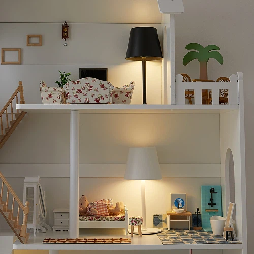 White Extendable Wooden Bookshelf Cabinet - Image 5