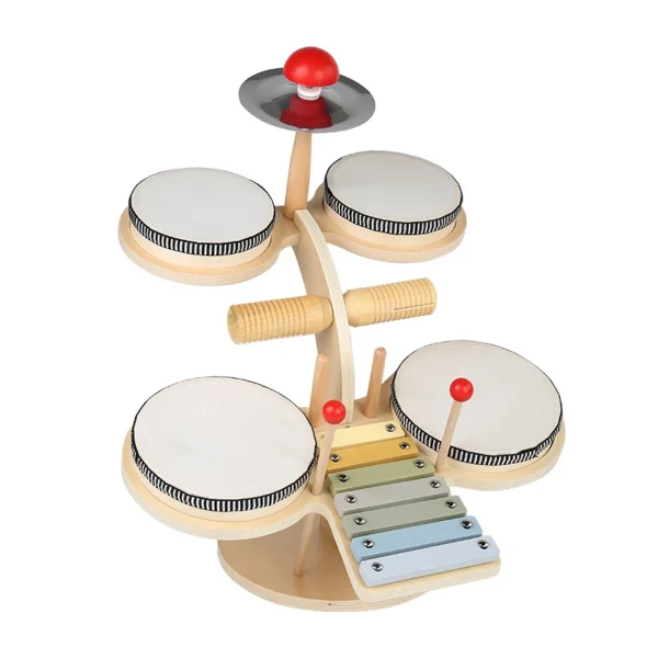 Wooden Drum Set Toy