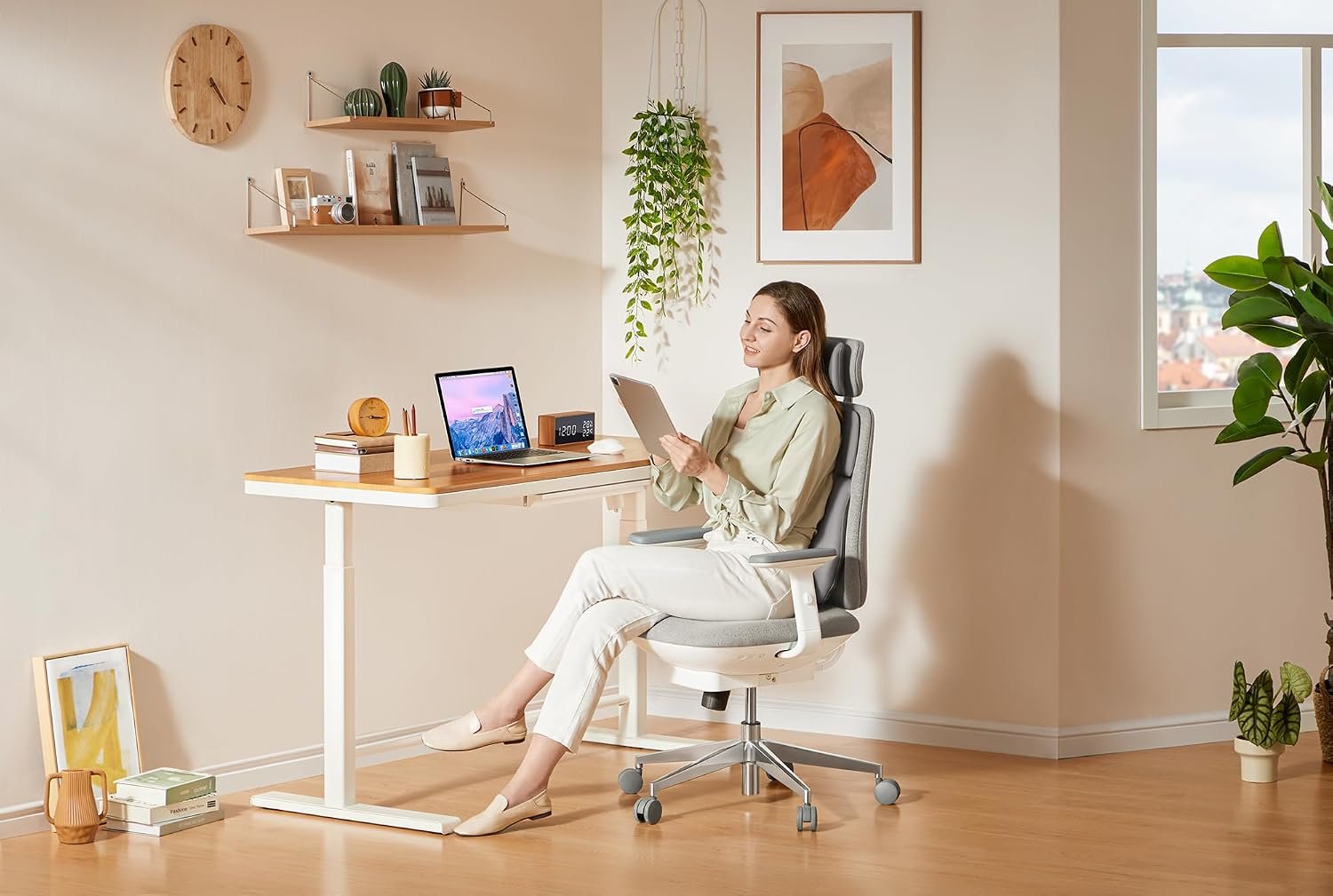55x24 Inches (140x60cm) Electric Standing Desk with Drawer - Image 11