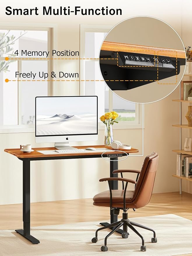 48 x 24-inch (120 x 60 cm) Desktop Dual Motors Electric Height Adjustable Memory Standing Desk - Image 6