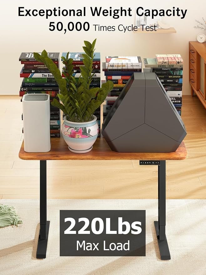 48 x 24-inch (120 x 60 cm) Desktop Dual Motors Electric Height Adjustable Memory Standing Desk - Image 5