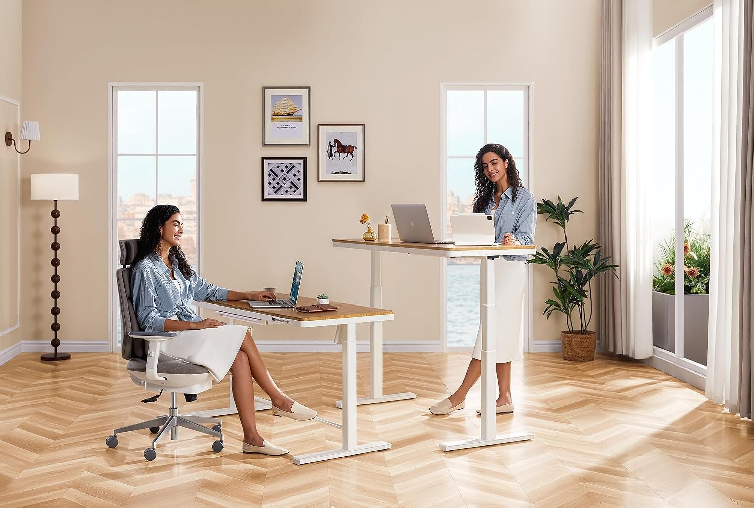 55x24 Inches (140x60cm) Electric Standing Desk with Drawer - Image 10