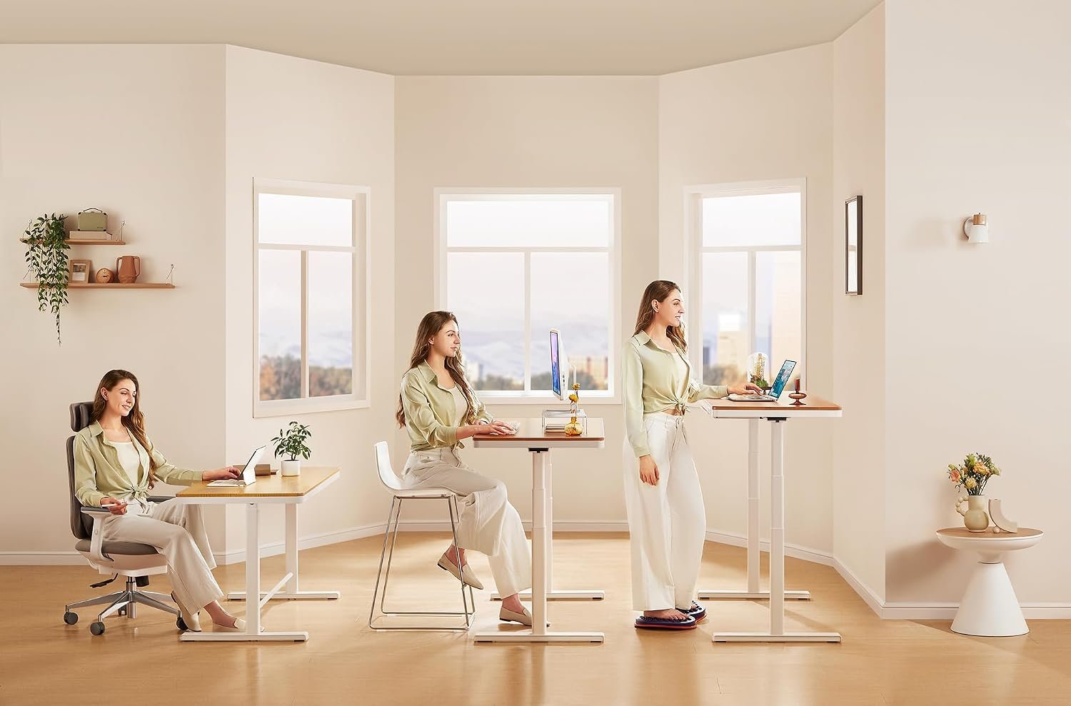 55x24 Inches (140x60cm) Electric Standing Desk with Drawer - Image 8